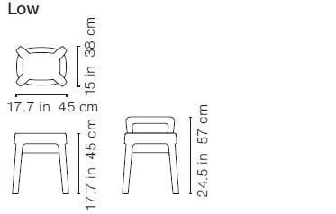 Стальной низкий стул RS Barcelona OMBRA ARCH-00025466 - Вид №2