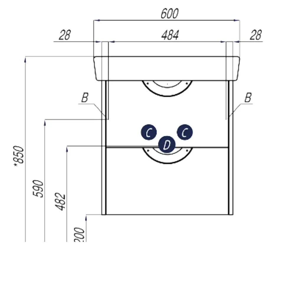 Тумба-умывальник Aquaton Сильва 60 см, дуб фьорд STLM-2179538 - Вид №6