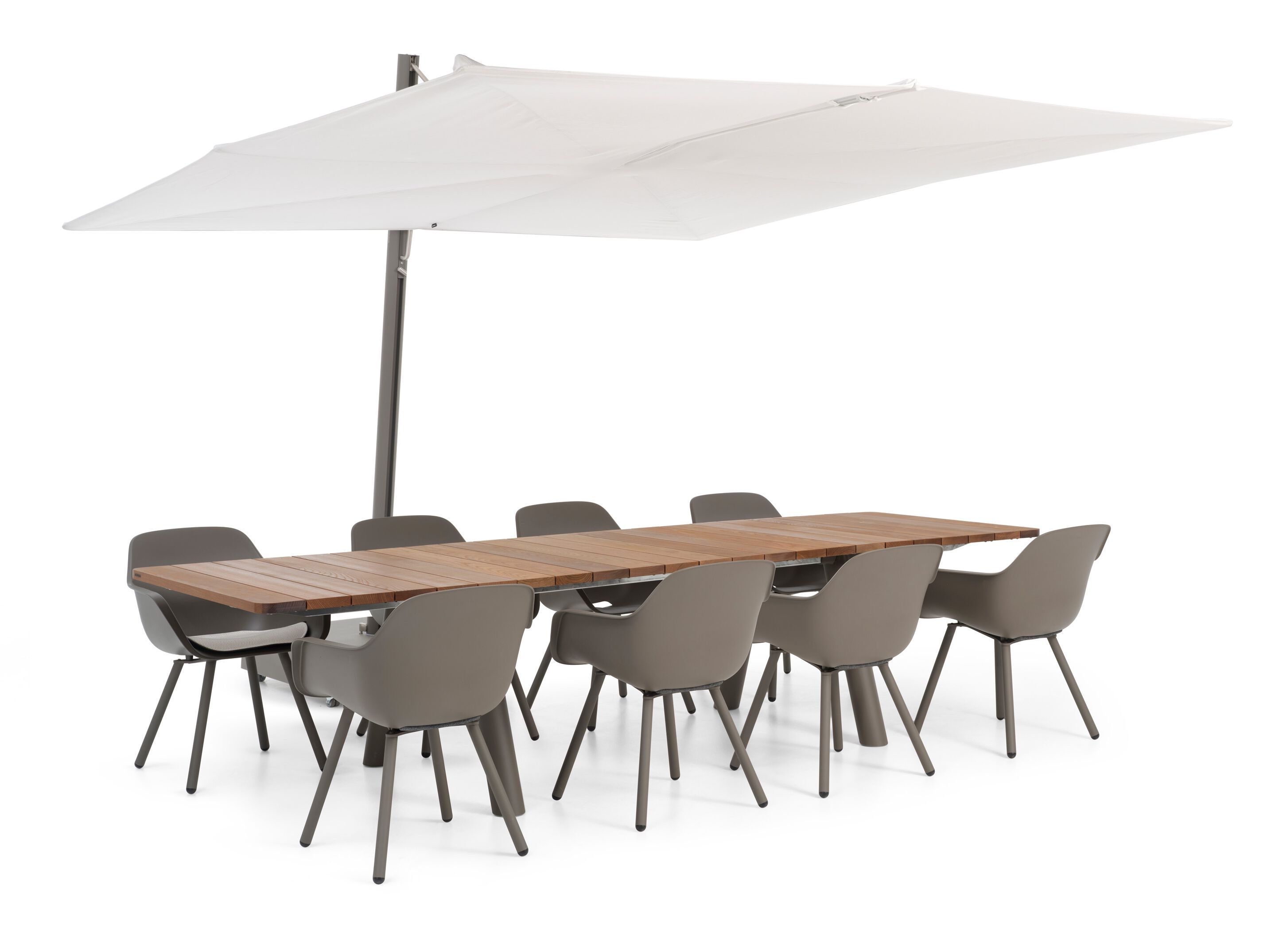 Стальной и деревянный прямоугольный садовый стол Extremis Panigiri ARCH-00110171 - Вид №2