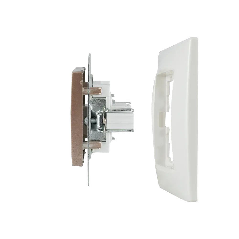 Розетка компьютерная встраиваемая Lexman Виктория RJ45, цвет матовая бронза STLM-2125675 - Вид №5