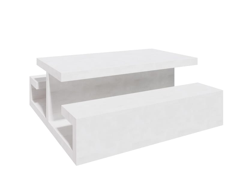 Бетонный стол для общественных мест со встроенными скамейками amop ARCH-00028741