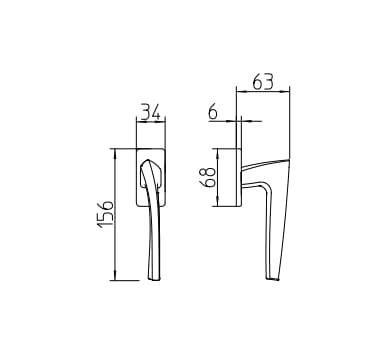 Оконная ручка DK Mandelli1953 Астрид ARCH-00057012 - Вид №1