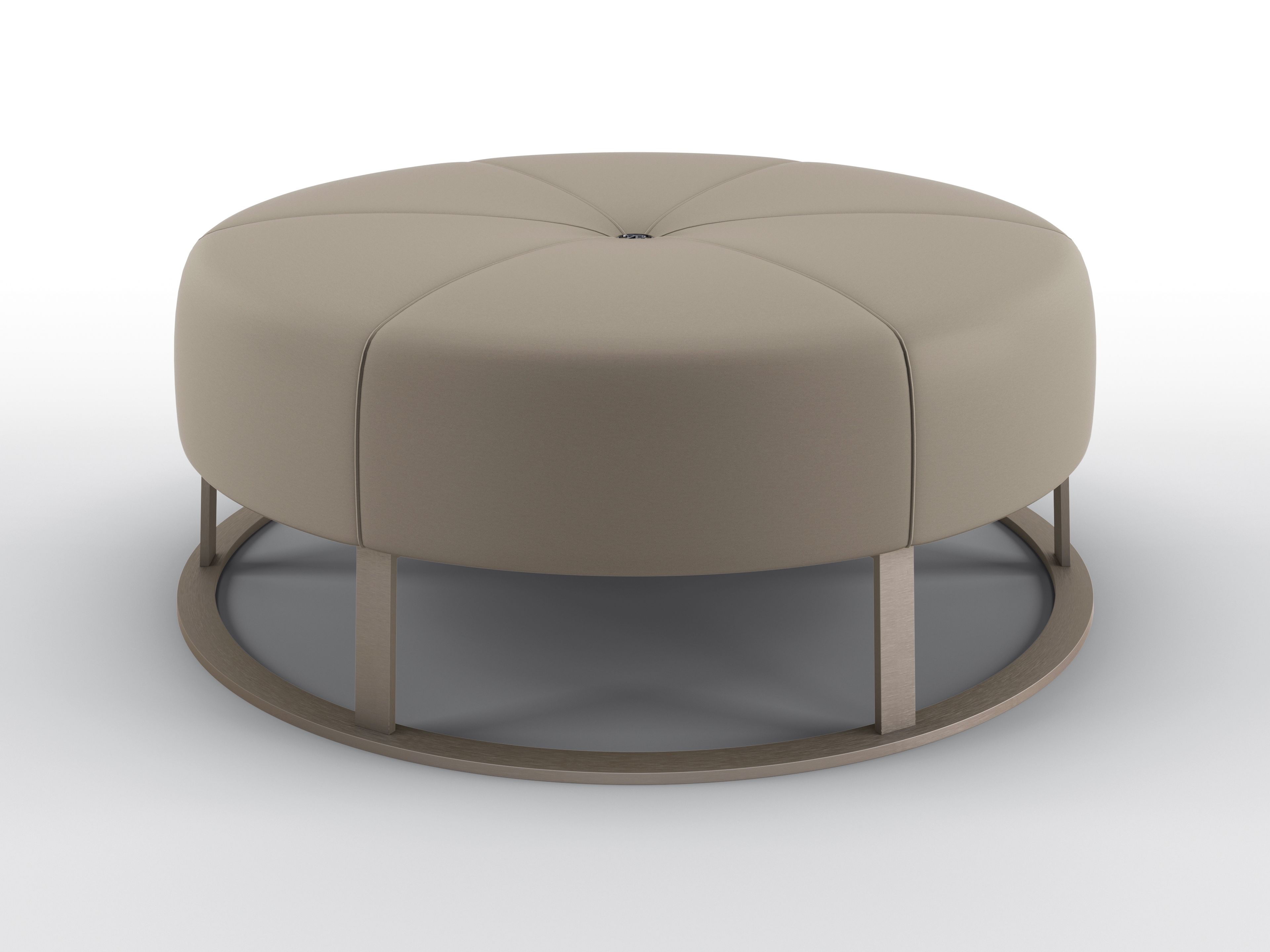 Кожаная изогнутая мягкая скамья BRUNO ZAMPA BLANCA ARCH-00111371