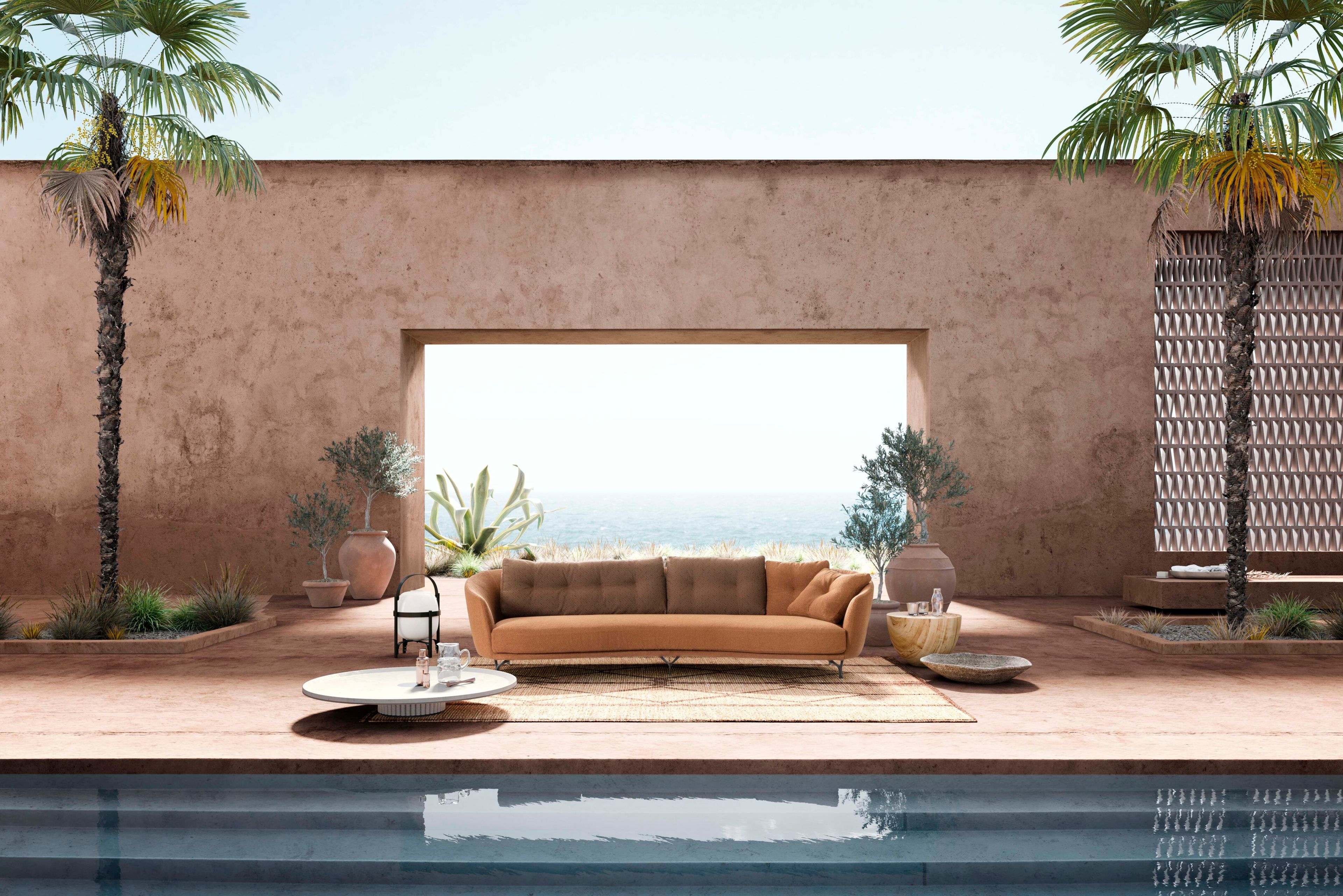 3-местный тканевый садовый диван VALENTINI Ethos ARCH-00110624 - Вид №2