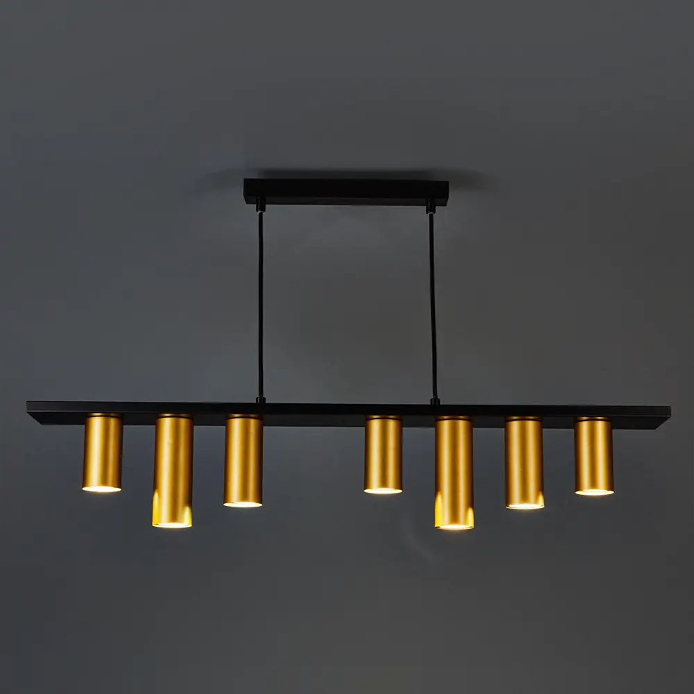Люстра Rivoli Rosalinda 3168-307 - 7 плафонов золото с черным 89388832 STLM-1532976 - Вид №1