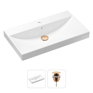 90760218 Раковина накладная 21520905 80см, с донным клапаном Bathroom Sink STLM-0371736 LAVINIA BOHO