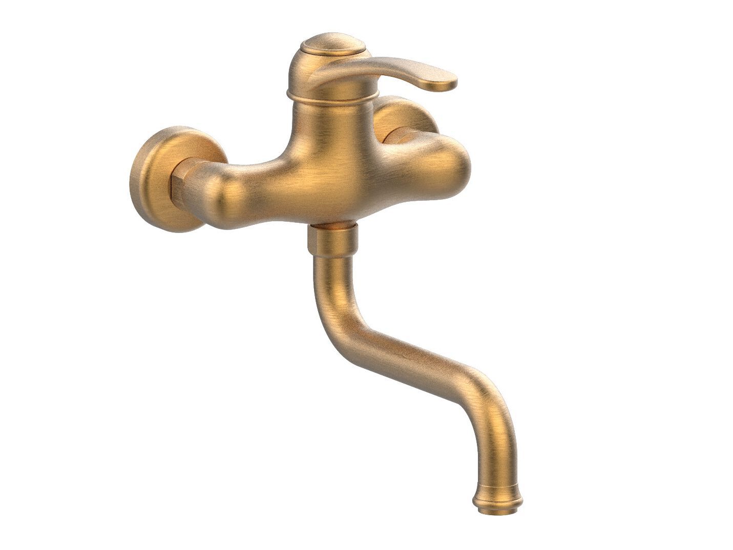 Однорычажный настенный кухонный смеситель с поворотным изливом Rubinetterie Frattini Morgan ARCH-00041635