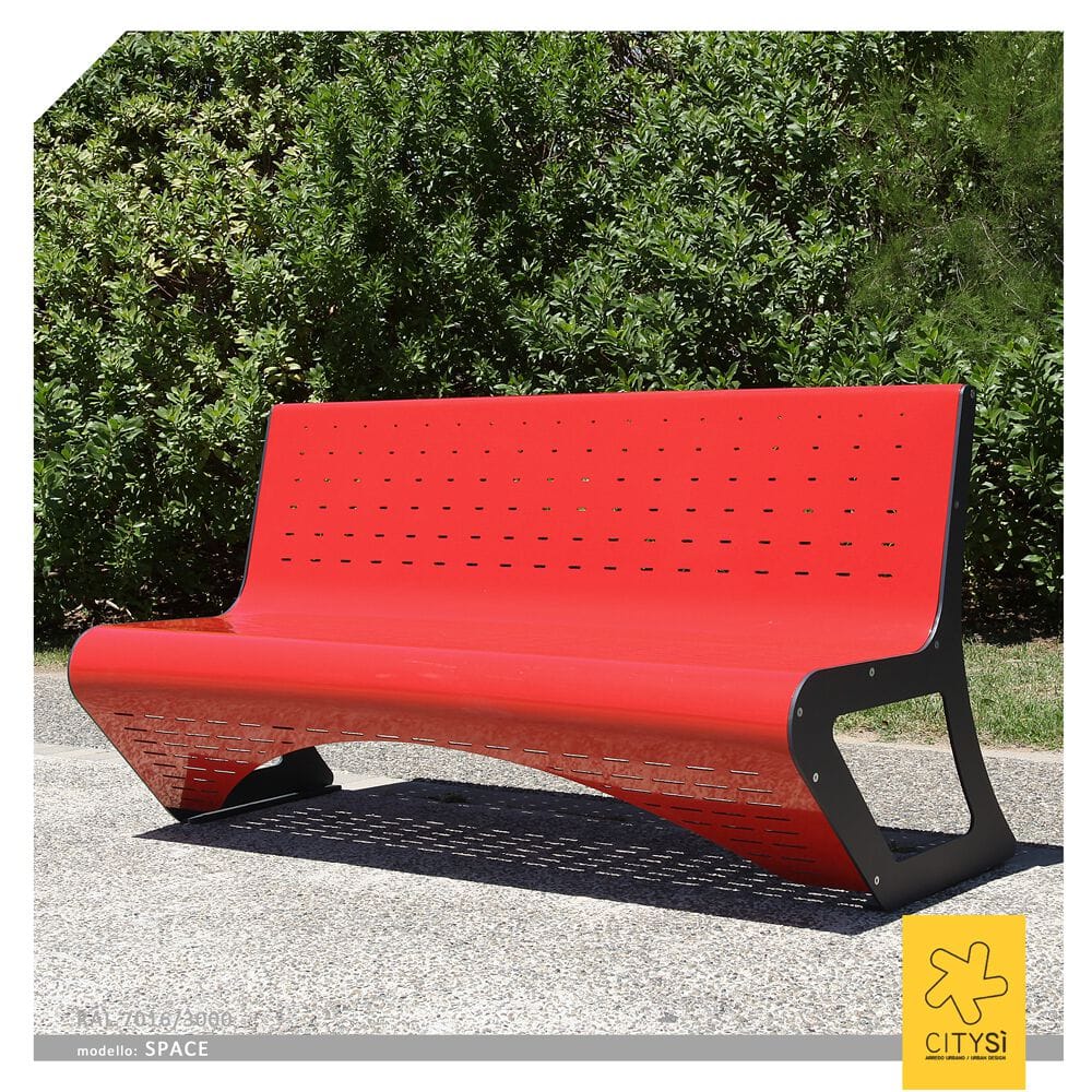 Стальная скамья со спинкой CITYSì SPACE ARCH-00140030 - Вид №8