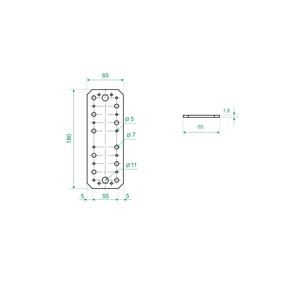 Santreyd Крепежная пластина универсальная 180x65 мм с антикоррозийным покрытием 84857813 STLM-0056251 - Вид №4