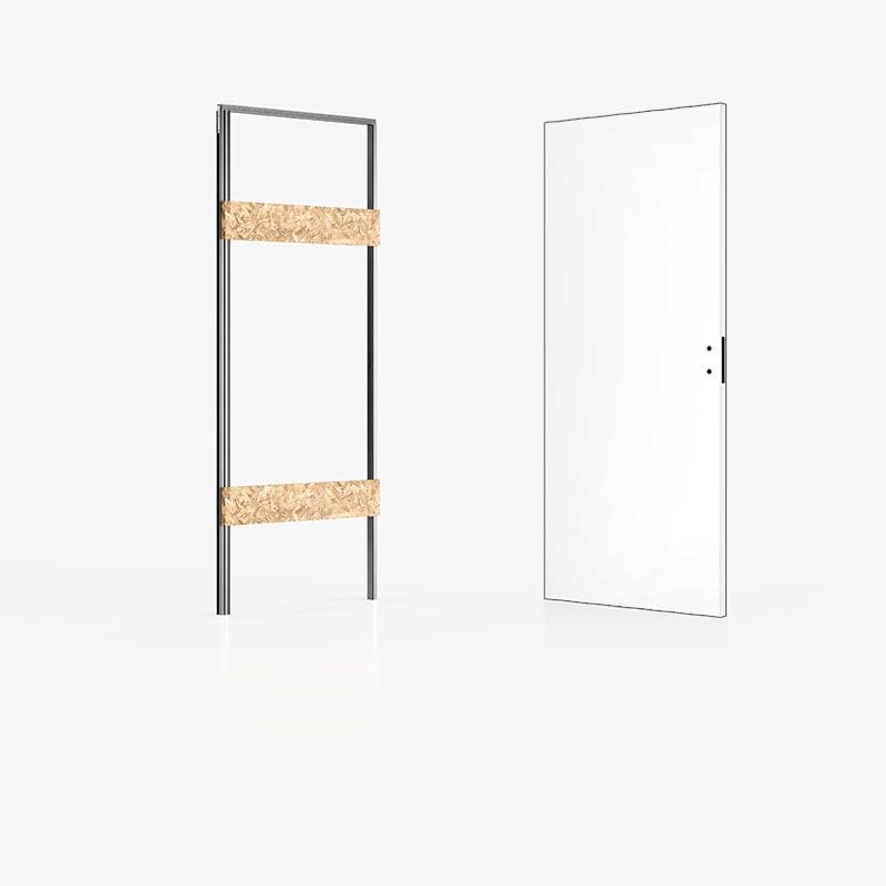Реверсивные распашные двери провода деревянные стены Ermetika xREVERx ARCH-00107282 - Вид №2
