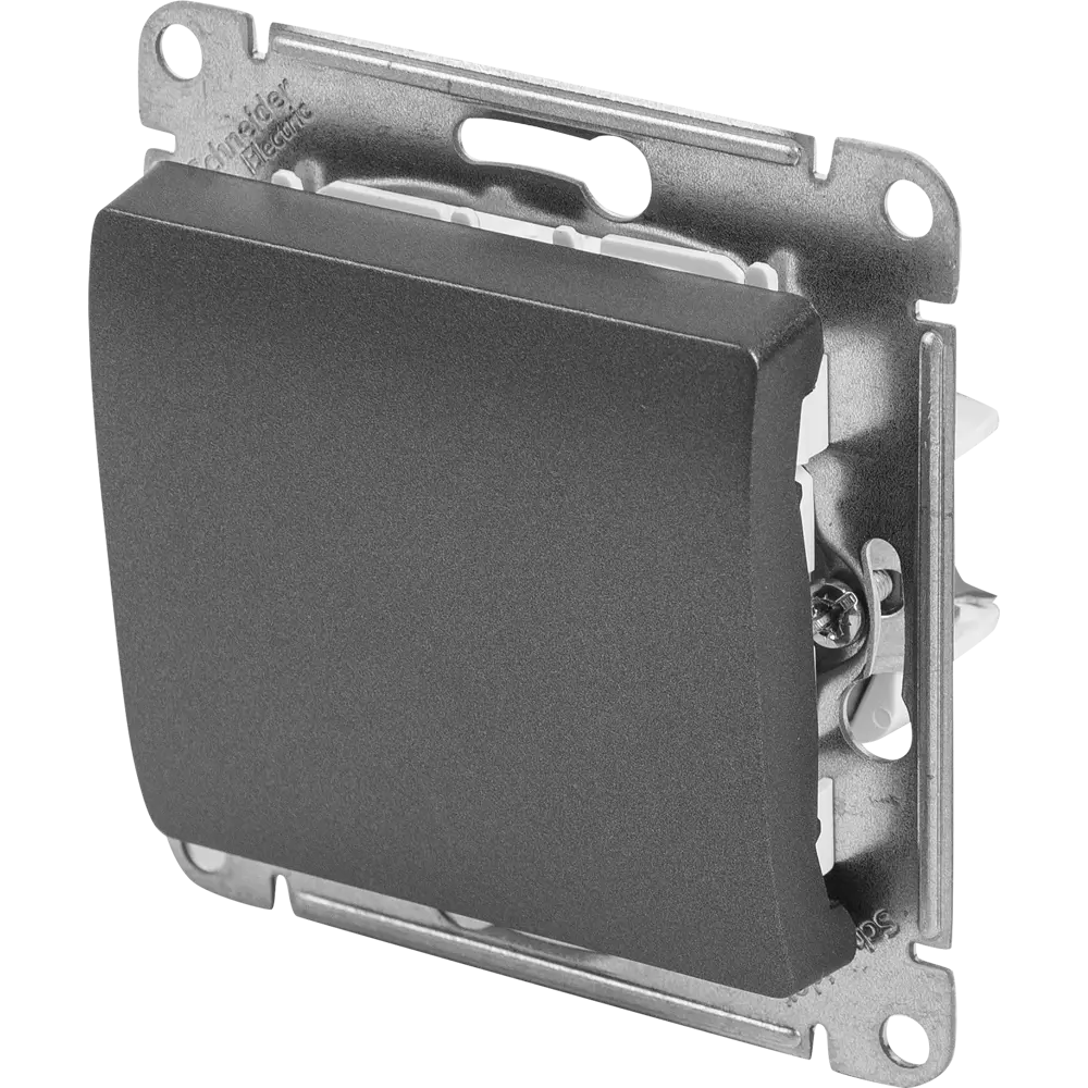 Schneider Electric Glossa — встраиваемый выключатель с одной клавишей в графитовом цвете 84730753 STLM-0054191