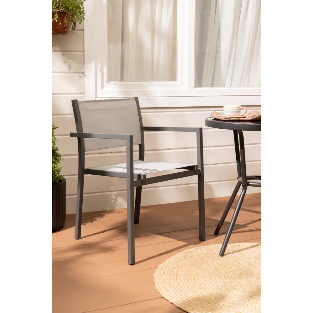 Кресло садовое Steel 55x80x55 см сталь/текстилен антрацит Santreyd STLM-2126510 - Вид №8