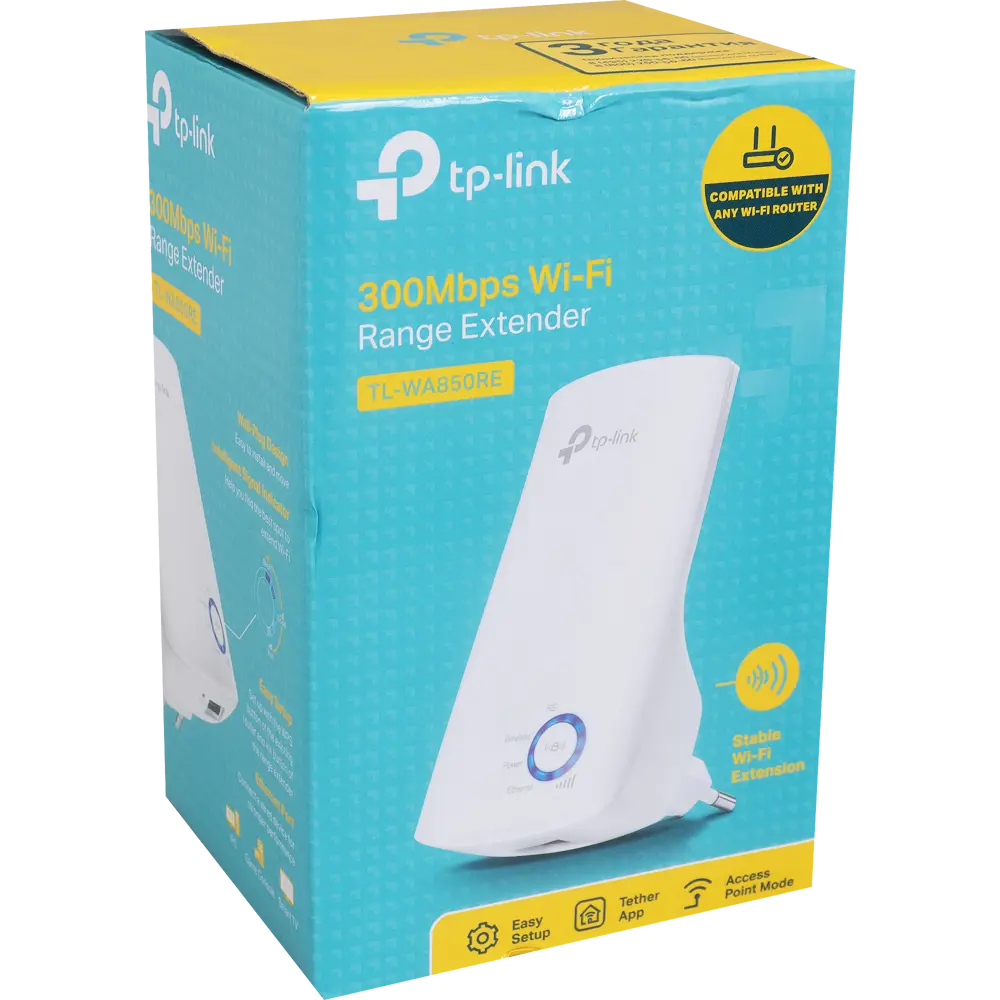 Усилитель интернет-сигнала TL-WA850RE, 300 Мбит/с, пластик, цвет белый TP-LINK STLM-2181237 - Вид №5