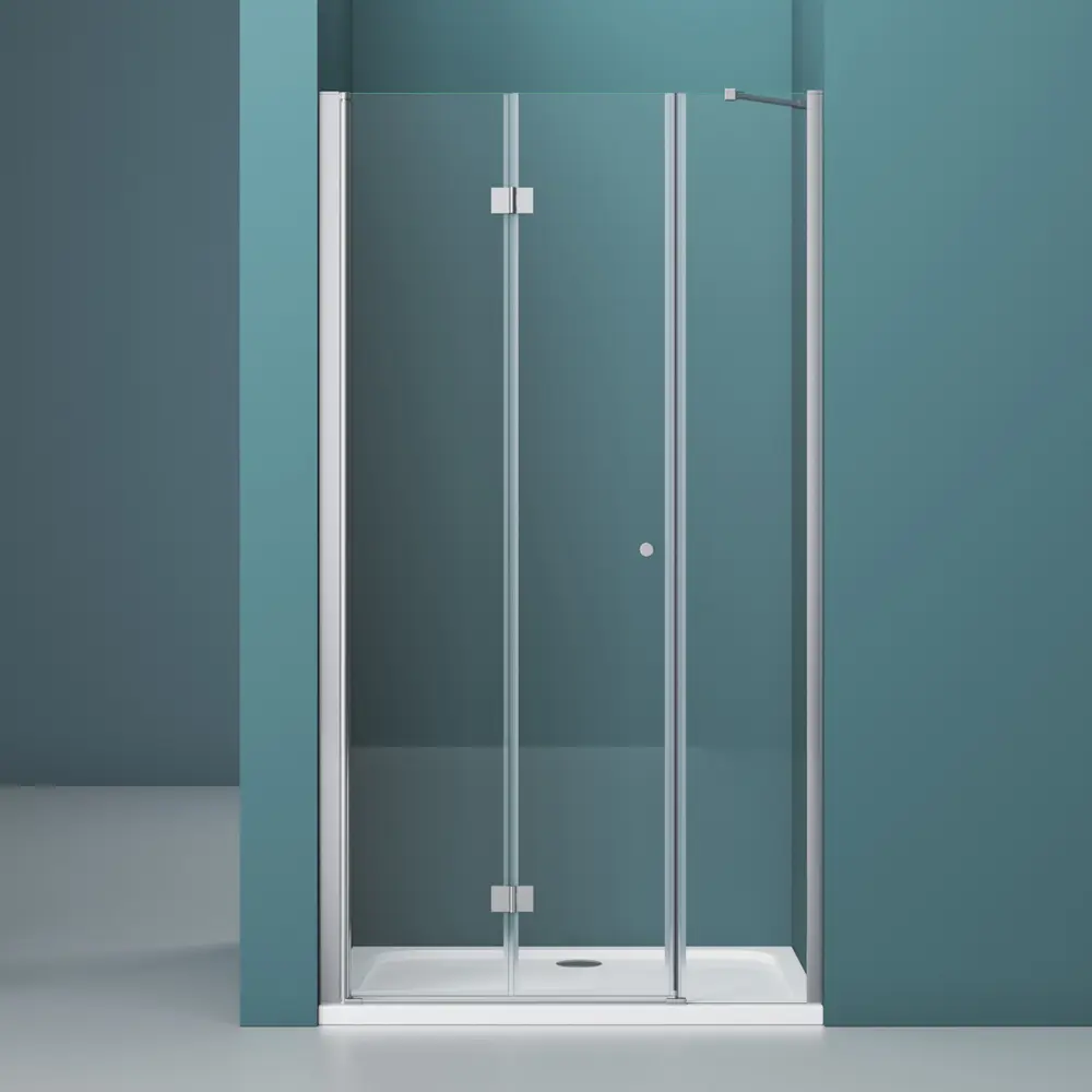 Душевая дверь Belbagno ALBANO-BS-13-60+60-C-Cr 120см эффект стекла прозрачный складной