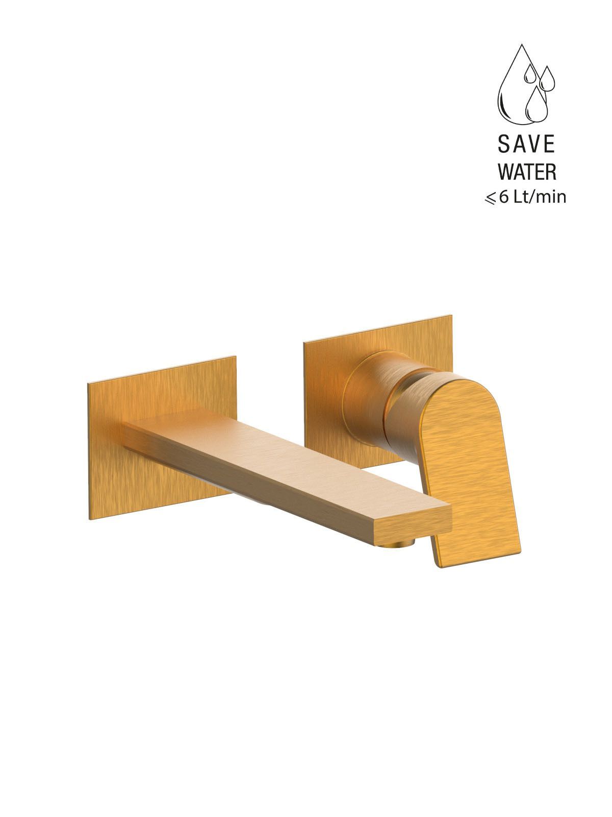 Настенный смеситель для раковины без слива с ограничителем расхода Rubinetterie Frattini Gintonic ARCH-00042556 - Вид №11