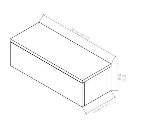 Подвесной одиночный умывальник с подвесным комодом Atlas Concorde Habitat Dialogo ARCH-00019182 - Вид №11