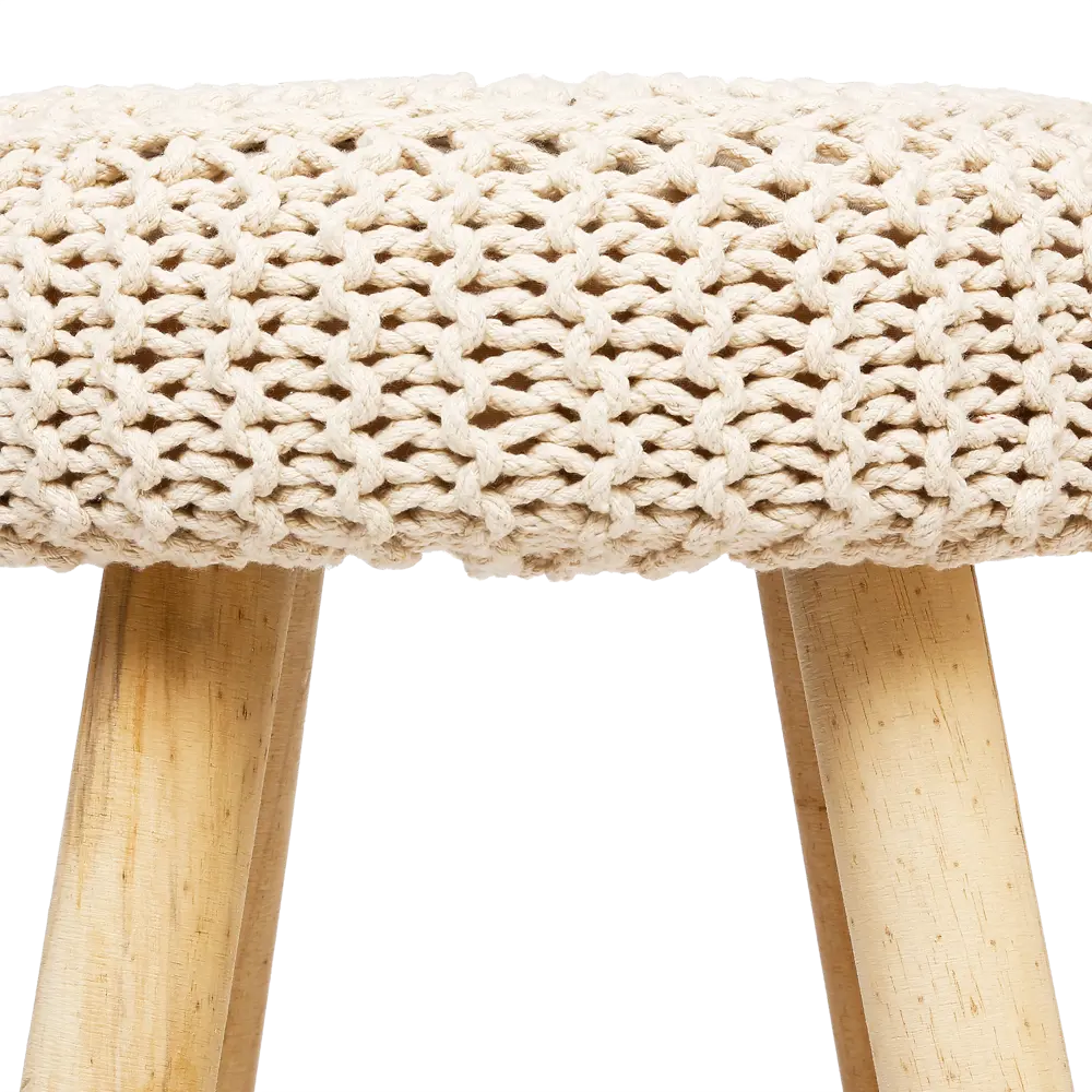 Табурет деревянный 32х32х43 см бежевый Atmosphera STLM-2052328 - Вид №2