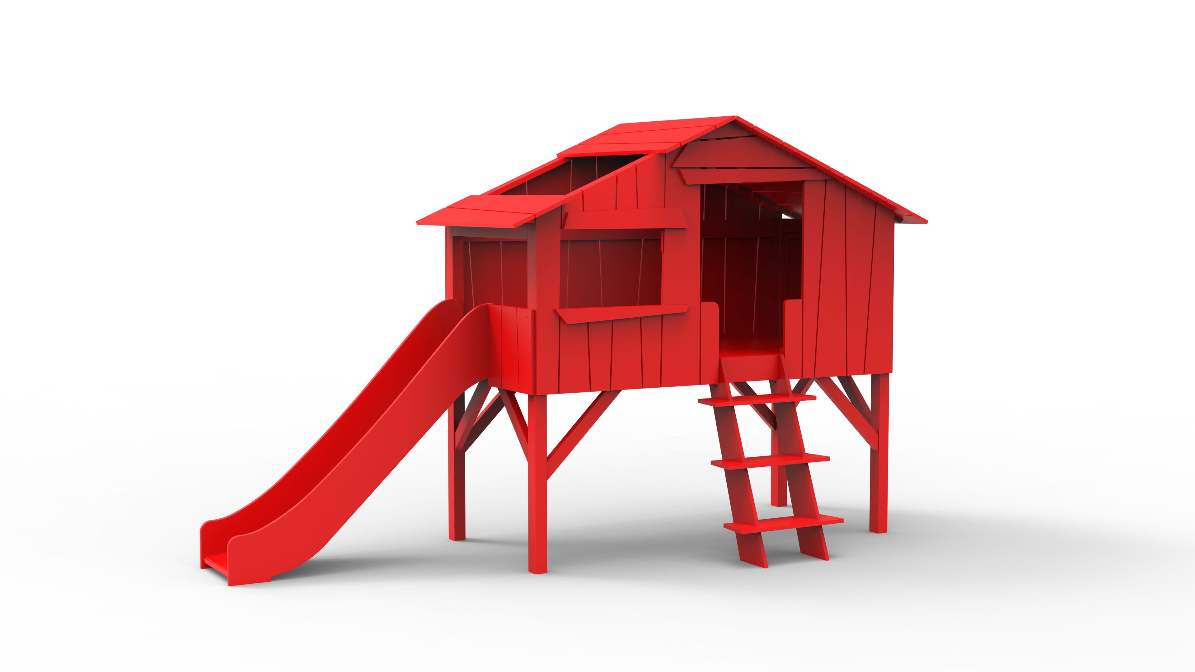 Кровать-чердак из МДФ с горкой Mathy by Bols TREEHOUSE BEDS &amp ARCH-00138368 - Вид №33