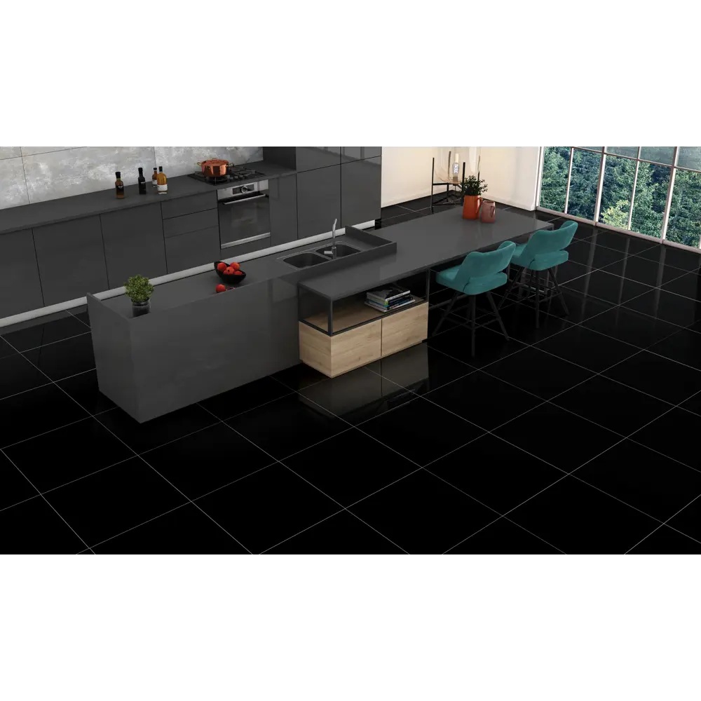Concor Super Black - полированный керамогранит для интерьера и экстерьера 87964038 STLM-1322008 - Вид №4