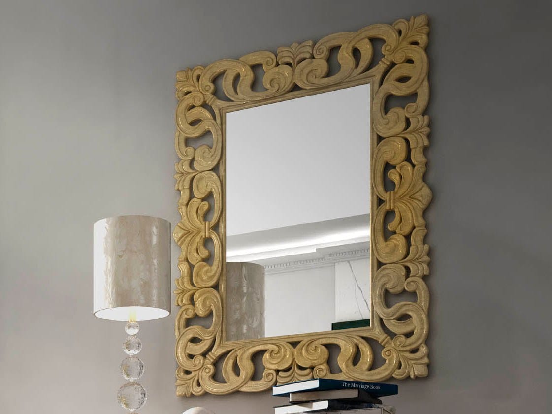 Прямоугольное зеркало с рамой стены CASA +39 Gold ARCH-00127287 - Вид №1
