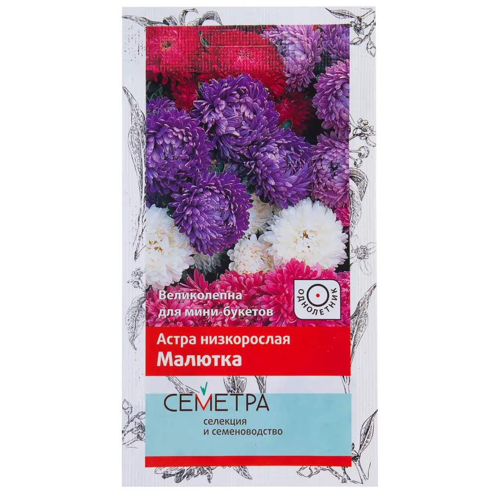 Семена цветов Астра низкорослая Малютка смесь окрасок Поиск 18359089 STLM-2078186 