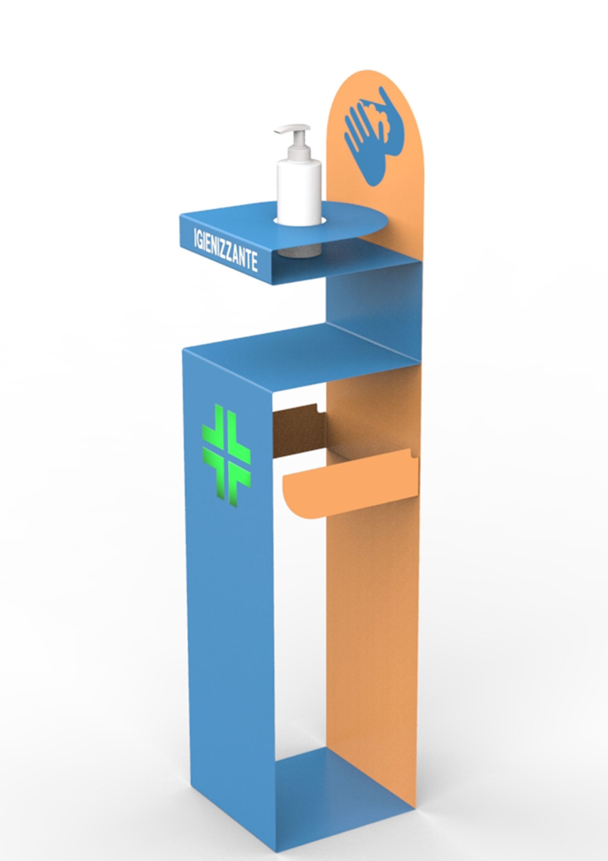 Металлический дезинфицирующий дозатор геля CITYSì SANISTAND ARCH-00123641 - Вид №2