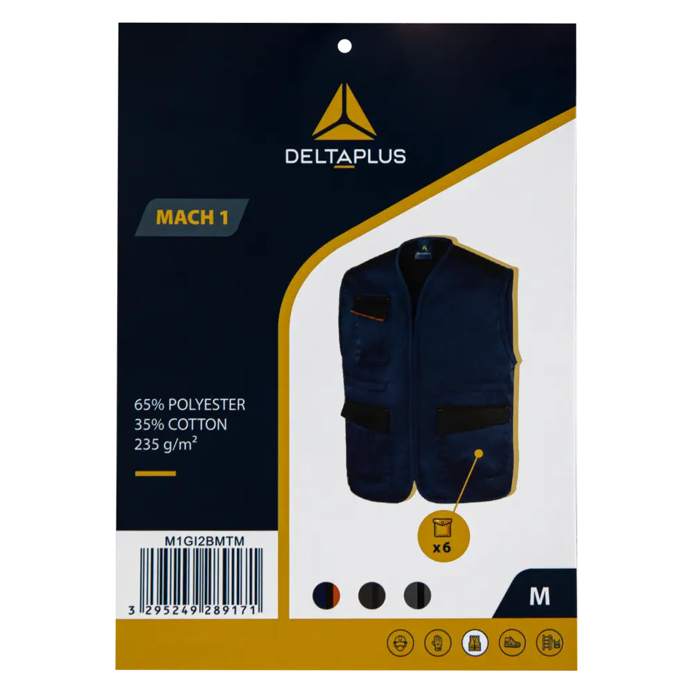 Рабочий жилет DELTA PLUS Mach1 с усиленной функциональностью 89354179 MACH 1 STLM-1401032 - Вид №4