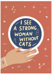 535082 Открытка "Strong woman (without cats)" Opaperpaper