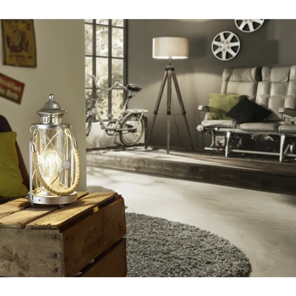 Настольная лампа Eglo Bradford 1xE27x60 Вт стекло цвет серебро STLM-2095032 - Вид №10