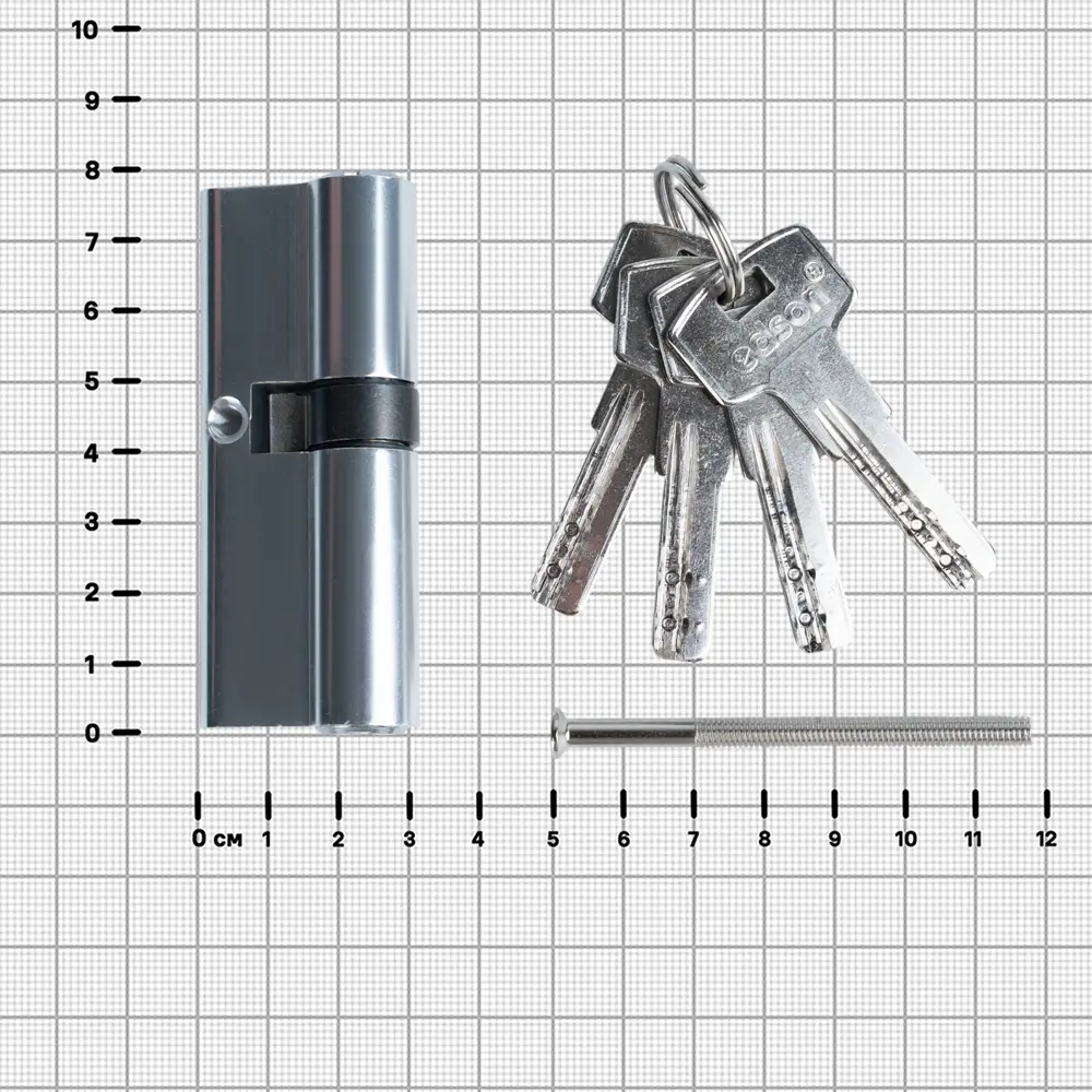 Цилиндр EDS-CYL 35x45 мм ключ/ключ цвет хром EDSON STLM-2076725 - Вид №3