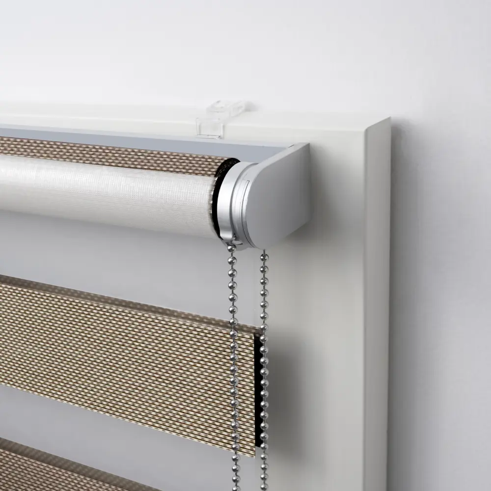 Рулонная штора день-ночь KREAFORTA Novosiberia 100×175 см бежевая с полосками 89408649 STLM-1580140 - Вид №3