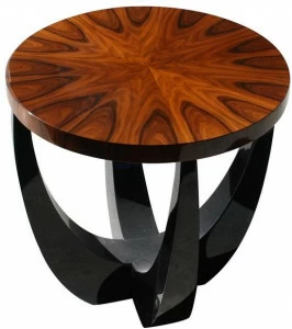 Malabar Круглый журнальный столик из фанерованной древесины