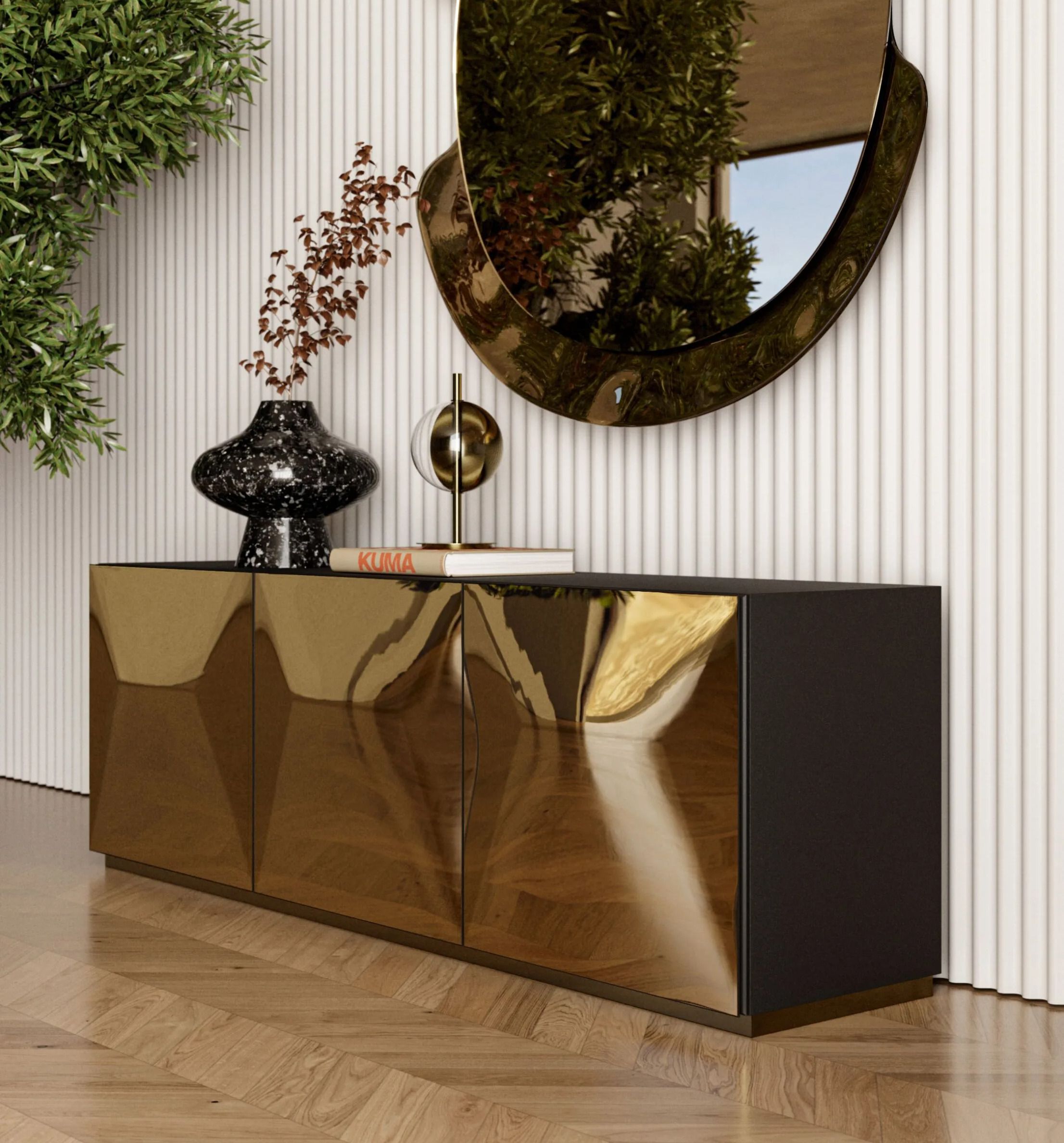 Шкаф из зеркального стекла с распашными дверями Bontempi Casa EDEN ARCH-00098578 - Вид №6