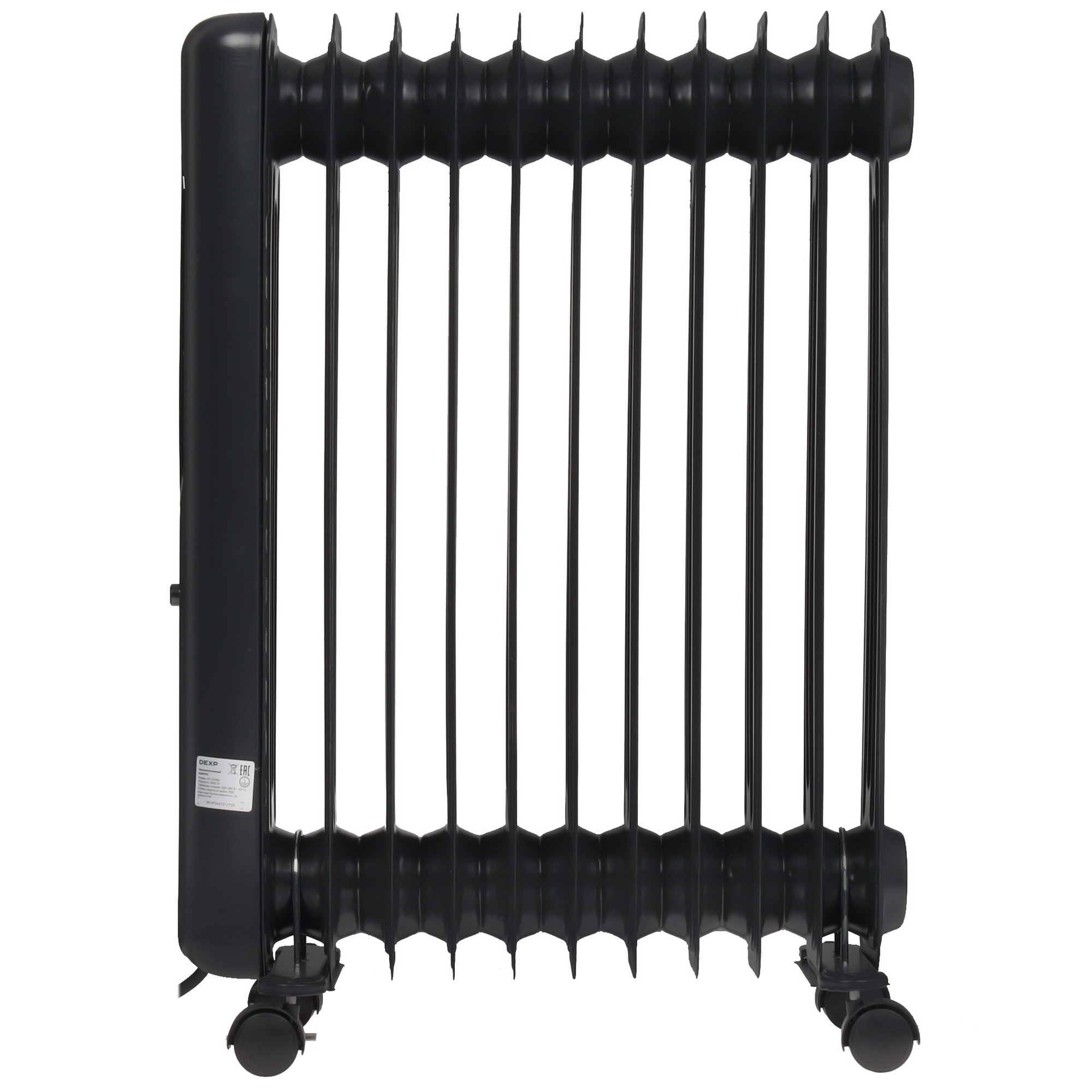 9106741 Масляный обогреватель DEXP OH-2511EB черный STDN-0099526 - Вид №2