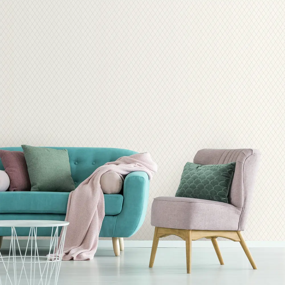 Обои флизелиновые Inspire Vivaldi белые 1.06 м Cream 5 STLM-2007613 - Вид №2