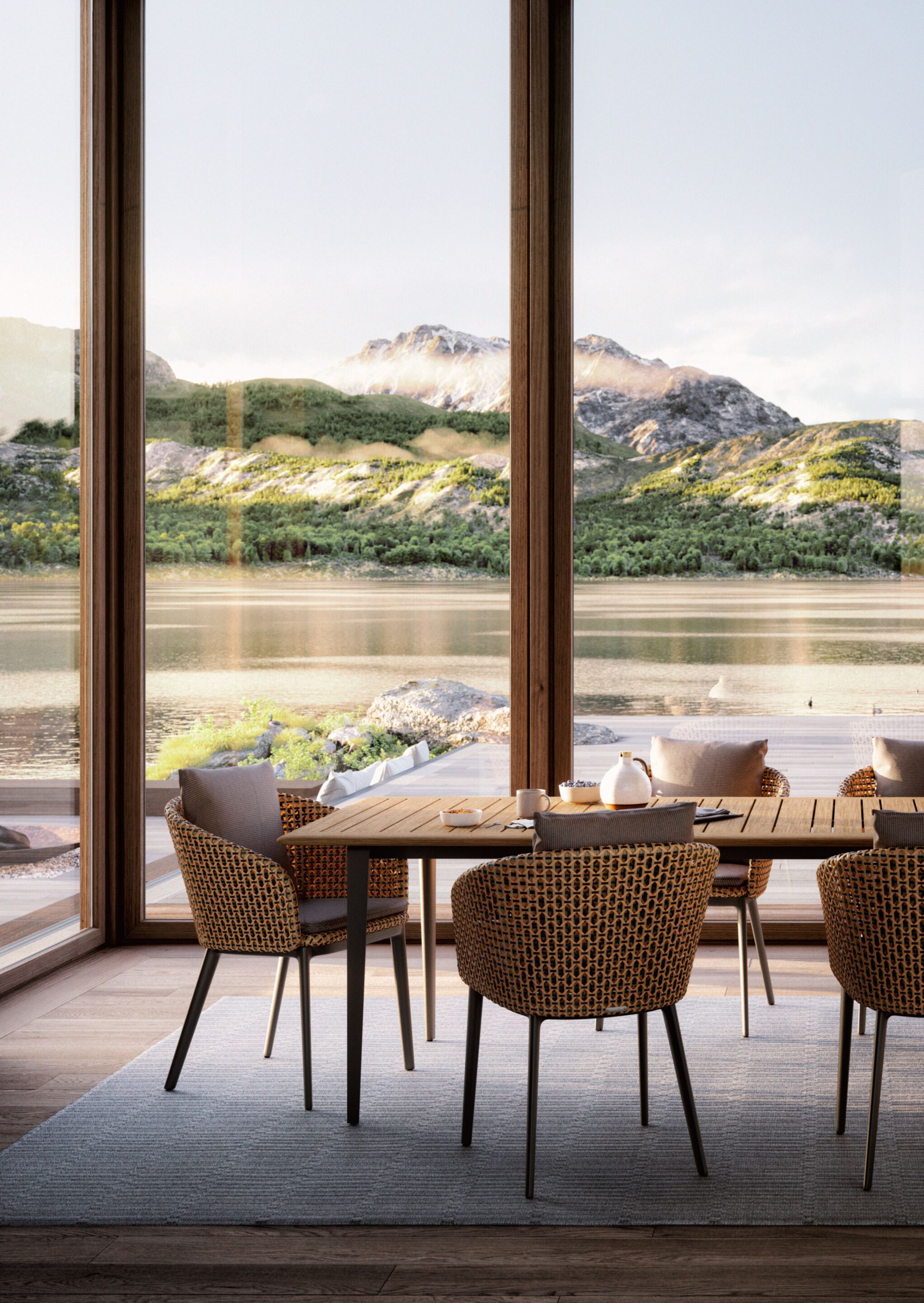 Синтетическое волокно сад стул DEDON MBRACE ALU ARCH-00000080 - Вид №6