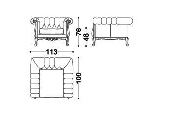 Кожаное кресло с подлокотниками OPERA CONTEMPORARY Sansone ARCH-00114222 - Вид №2
