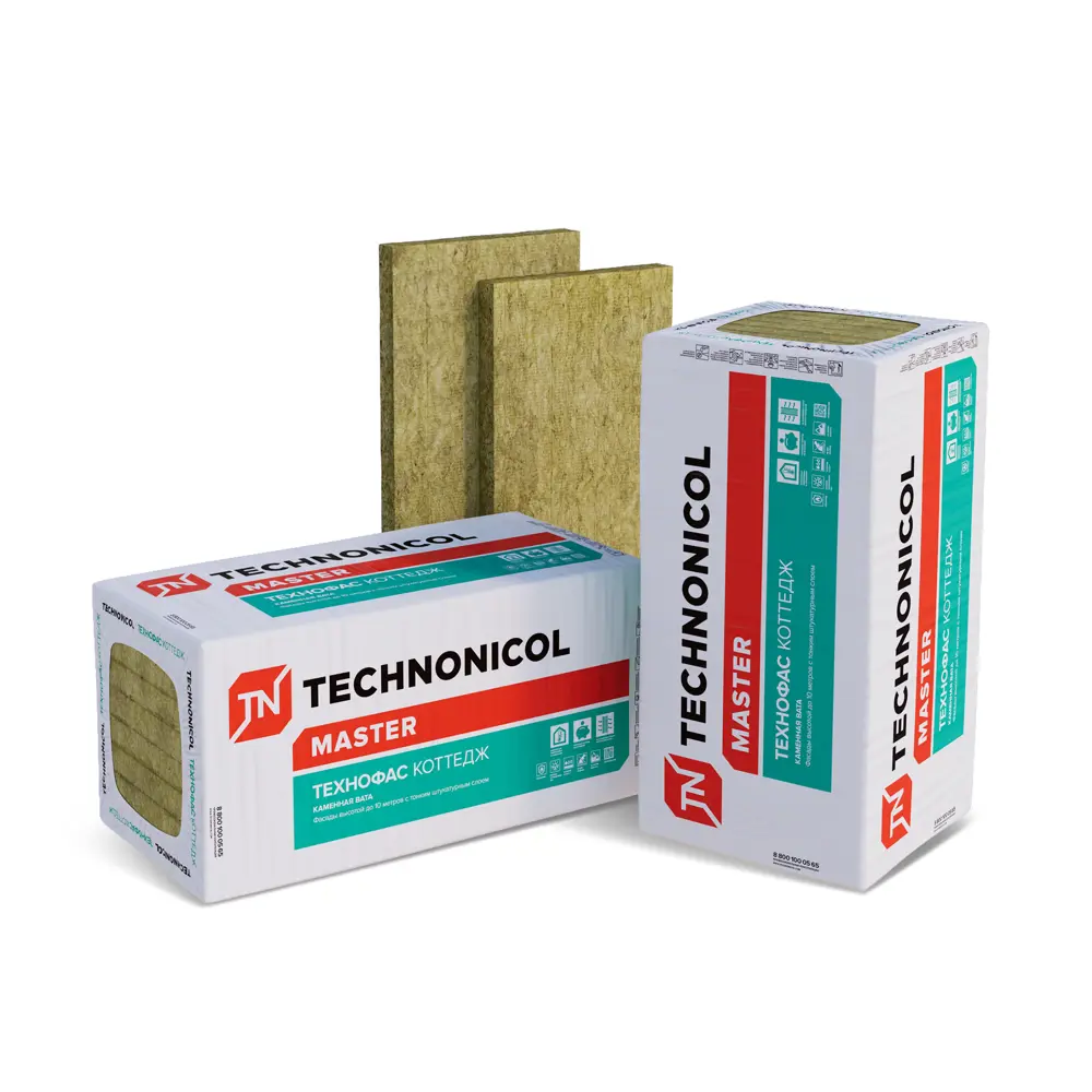 Утеплитель ТехноФас Коттедж 50 мм, 4.32 м2 ТЕХНОНИКОЛЬ STLM-2011292 - Вид №1