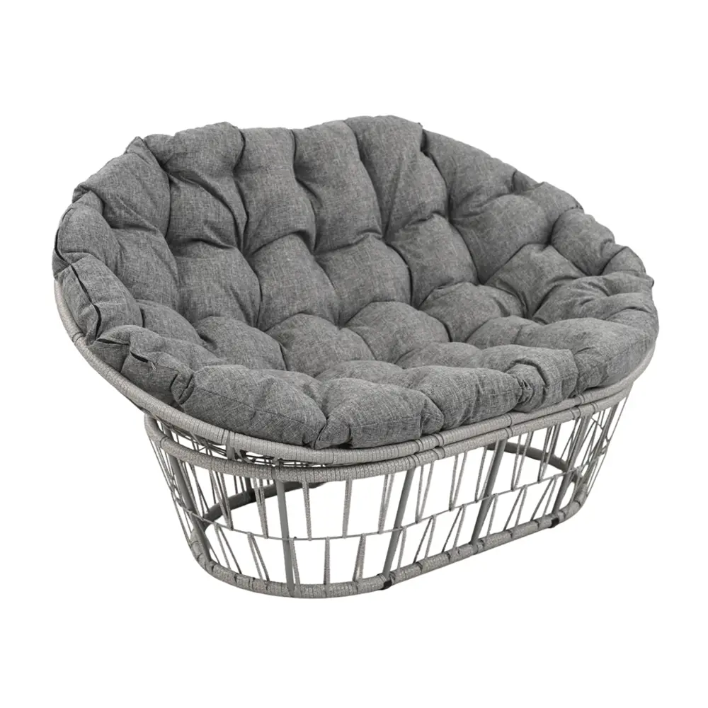 Диван садовый складной Мамасан Бали 163x111x85 см сталь серый Santreyd нет STLM-2054721 - Вид №1