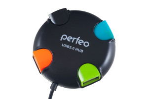 16376070 Разветвитель USB-HUB 4 Port чёрный 30007098 Perfeo