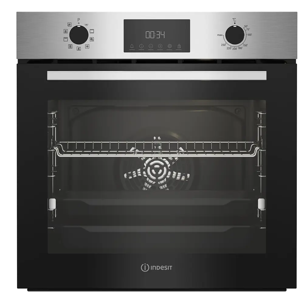 Электрический духовой шкаф Indesit IFE 3841 J IX 59.4x59.5 см конвекция цвет нержавеющая сталь STLM-2137969