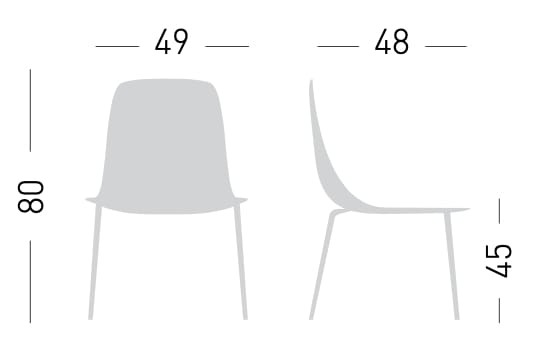 Стул из инженерного пластика GABER Colorfive ARCH-00064932 - Вид №4