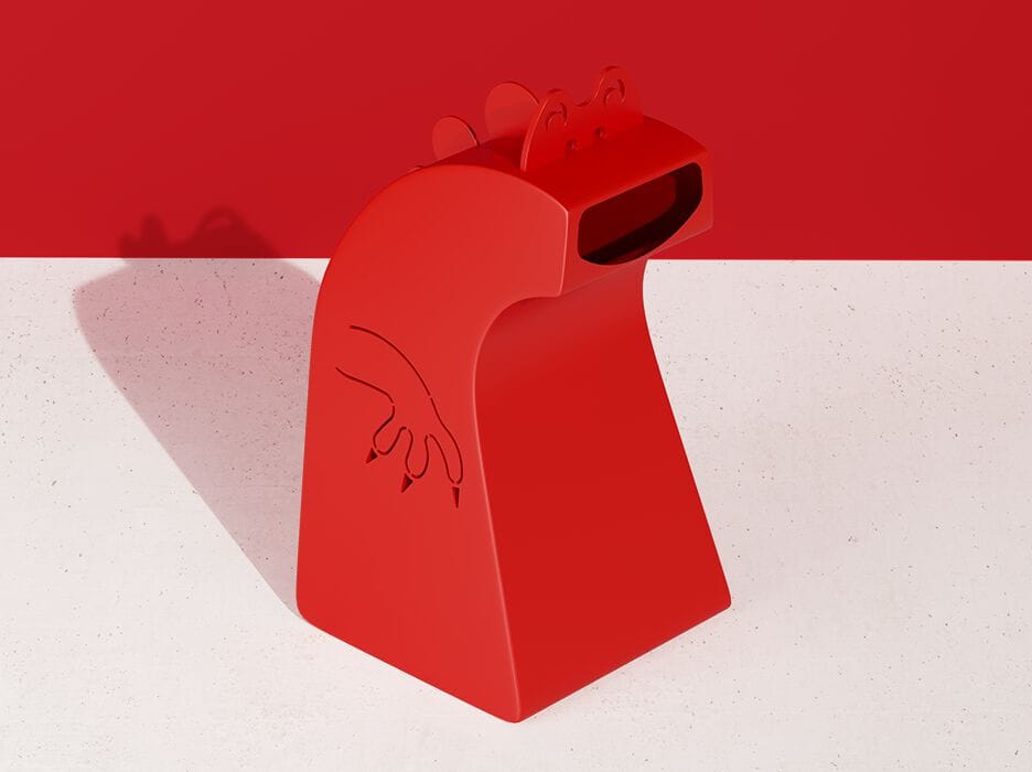 Корзина для мусора из оцинкованной стали DIMCAR MAURO IL DINOSAURO ARCH-00029644 - Вид №1