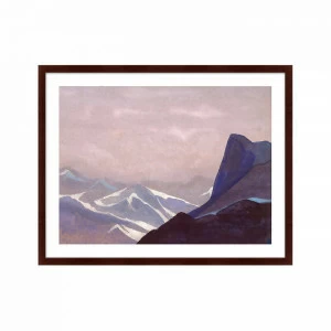 Картина в раме 78,5х100 см "Перевал Сугет, 1936 г." КАРТИНЫ В КВАРТИРУ  264127 Розовый;синий;разноцветный