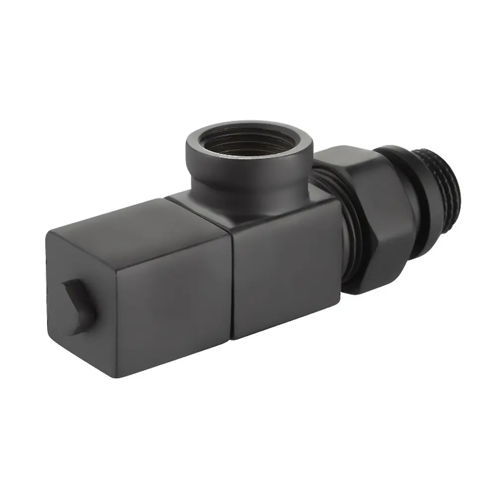 Набор вентилей для радиатора Royal Thermo Cube 1/2" осевой цвет черный STLM-2206041 - Вид №6