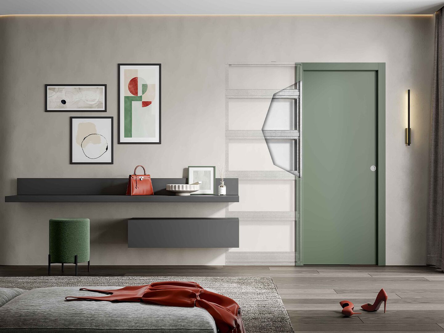 Подрамник для одностворчатой раздвижной двери Scrigno OPENBOX ARCH-00041480 - Вид №1