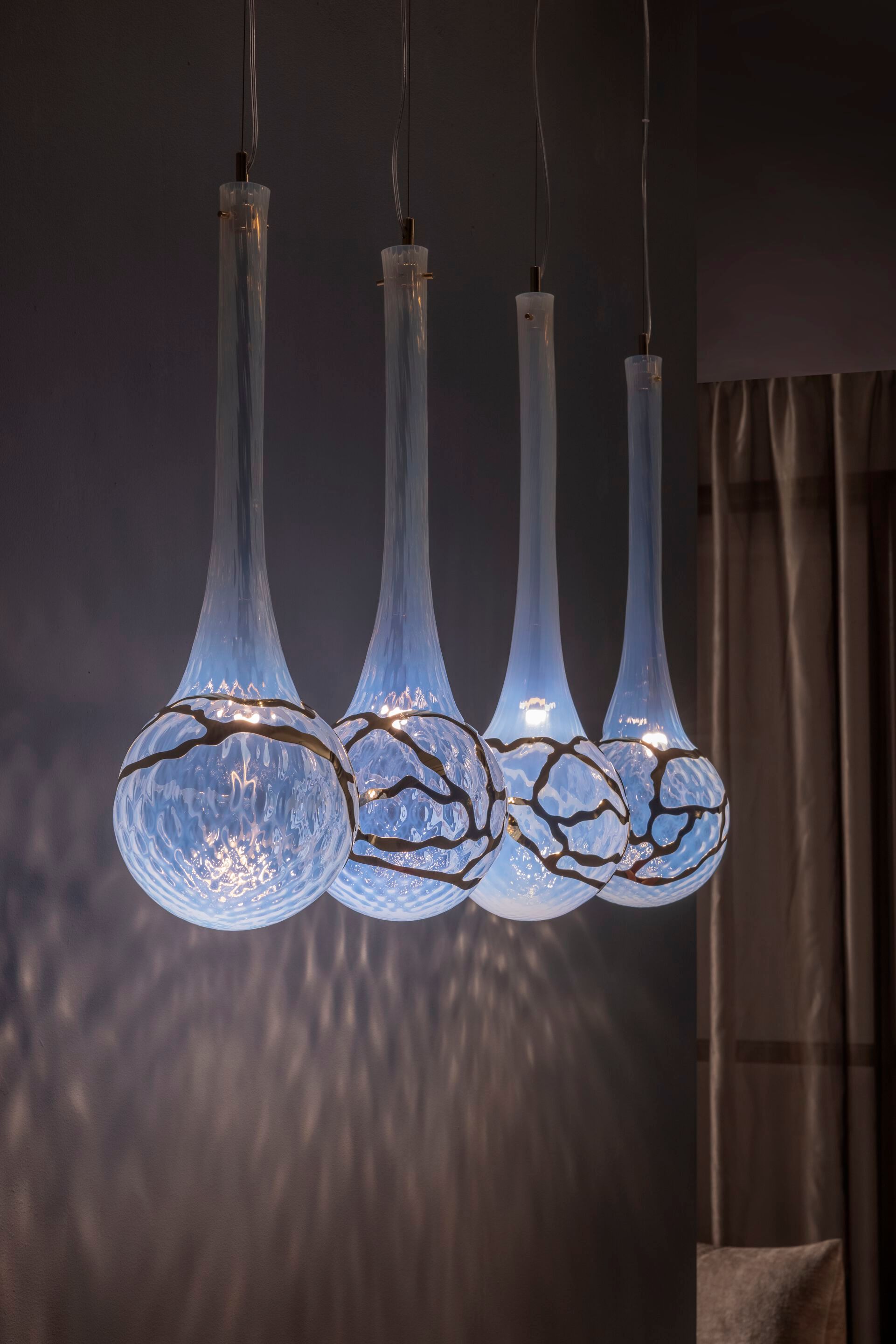 Люстра из дутого стекла Patrizia Volpato лунные капли ARCH-00044299 - Вид №3