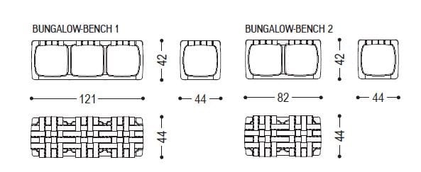 Скамья из массива дерева с кожаным сиденьем Riva 1920 бунгало ARCH-00078663 - Вид №4