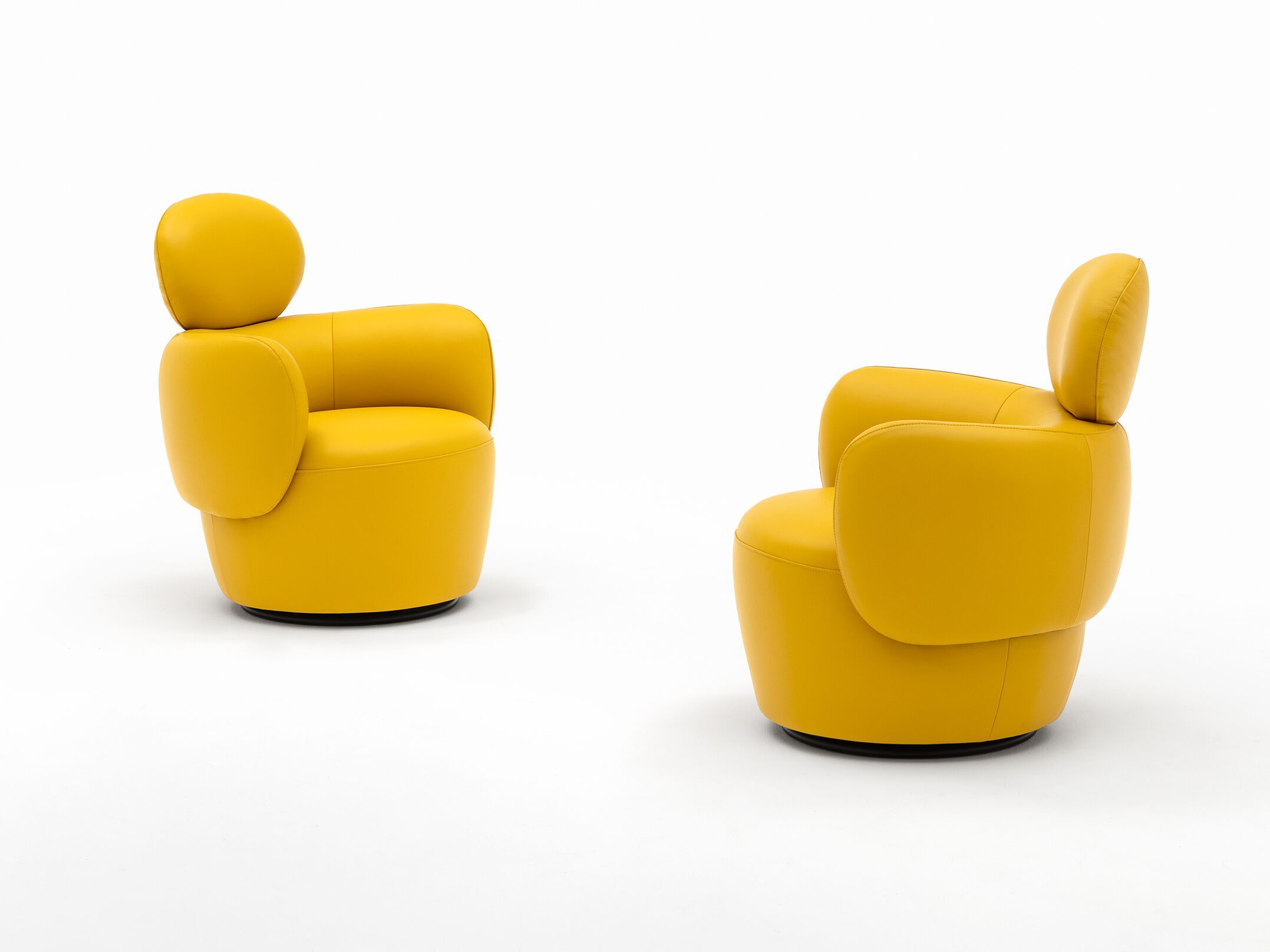 Кожаное вращающееся кресло с подлокотниками AERRE ITALIA SILLAGE ARCH-00129252