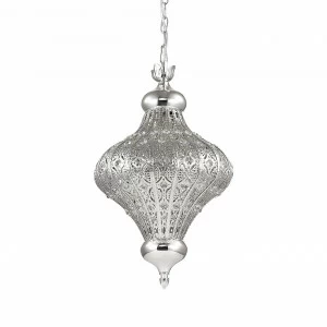 Подвесной светильник Ideal Lux Nawa- SP ArgentoА IDEAL LUX ДИЗАЙНЕРСКИЕ 083852 Прозрачный;серебро